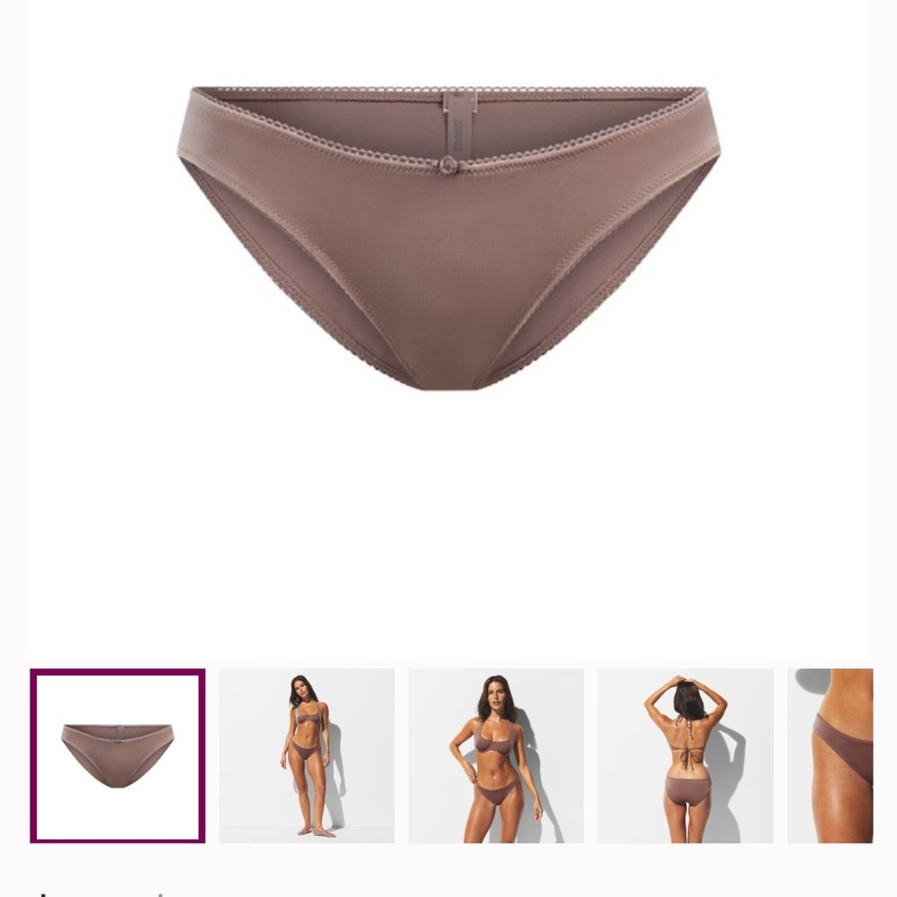 SKIMS Velvet Brown Bikini Bottom